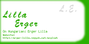 lilla erger business card